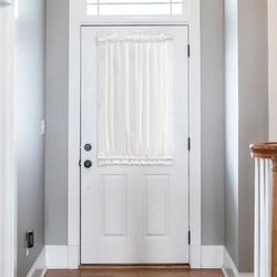 Wide Width Stacey Curtain Door Panel by Ellis Curtains in Ice Cream (Size 41" W 45" L)