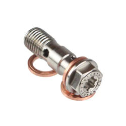 1 pezzo M10 * 1.25mm cilindro freno moto 3 vie Banjo Bolt 304 in acciaio inox esterno esagonale Torx