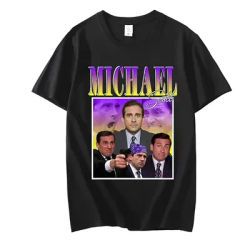 JRJZ abbigliamento uomo t-shirt oversize in cotone per uomo t-shirt manica corta per uomo da Michael