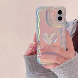 Coque de téléphone 3D Super DegradLaser Love iPhone 15 14 13 12 11 Pro Max XS X Poly