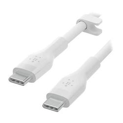 Belkin BOOST CHARGE PRO Flex USB Type-C to USB Type-C Male Cable (9.8', White) CAB009BT3MWH