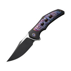 We Knife Co Ltd Magnetron Folding Knife 3.76in Carbon Steel Titanium Handle Rainbow WE180584