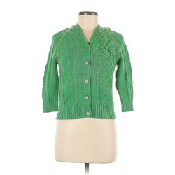 R898 Cardigan Sweater: Green - Women's Size Medium