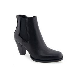 Women's Lido Bootie by Aerosoles in Black Leather (Size 8 1/2 M)