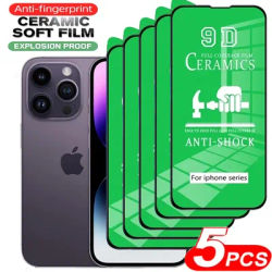 Film en céramique HD pour iPhone protecteur d'écran pas de film de verre iPhone 15 14 13 12 11