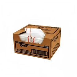 Chicopee 8250 Chix Multi-Day Antimicrobial Foodservice Towel - 13" x 21", White, White with Red Stripe