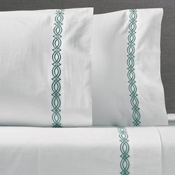 Set of 2 Frontgate Resort Collection™ Diamond Lattice Sateen Pillowcases - Ivory, King - Frontgate
