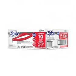 SC Johnson 364948 Ziploc Zipper Seal Top Bag - 10 9/16"L x 10 3/4"W, Clear, Case of 250