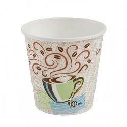 Dixie 5310DX PerfecTouch 10 oz Disposable Hot Cup - Paper, Printed, Stackable, Recyclable, Multi-Colored