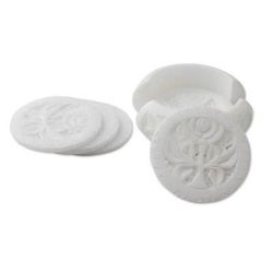 Marble coasters, 'White Agra Lily' (set of 6)