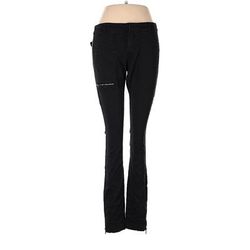 Zara Basic Jeans - Mid/Reg Rise: Black Bottoms - Women's Size 38