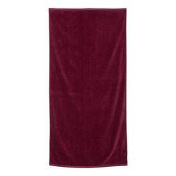 Q-Tees QV3060 Velour Beach Towel in Maroon | Cotton