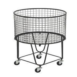 Cosmoliving By Cosmopolitan Black Storage Cart Storage Cart by Quinn Living in Black