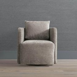 Marlow Swivel Chair - Snow Crypton Nomad Performance - Frontgate
