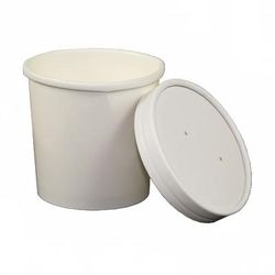 AmerCareRoyal PFC12WCOM 12 oz Food Container w/ Lid - Paper, White
