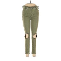 Free People Jeans - High Rise: Green Bottoms - Women's Size 30