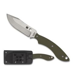 Spyderco Stok Bowie Fixed Blade Knife 2.95in 8Cr13MoV Steel Bowie G10 Handle FB49GPOD