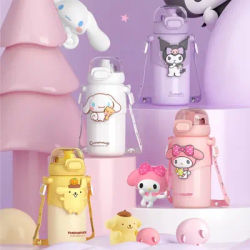 460ML Kawaii Sanrio Thermo Cup Cartoon My Melody Kuromi Cinnamoroll Pochacco Cute 316 bottiglia