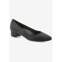 Extra Wide Width Women's Heidi Ii Pump by Ros Hommerson in Black Micro (Size 7 1/2 WW)