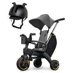 Doona Liki Trike S3 + Liki Helmet Bundle - Grey Hound / Black