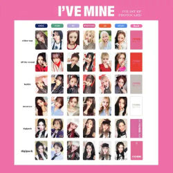 6 pz/set KPOP IVE i MINE 1st EP Member Personal Selfie photocard Wonyoung Yujin Off The Record in