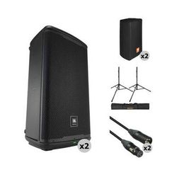 JBL Dual EON712 Powered Speaker Kit with Stands, Covers, Bag, and Cables JBL-EON712-NA