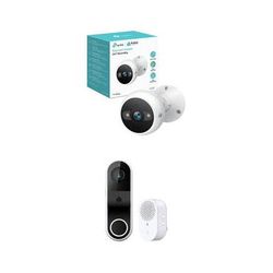 TP-Link KC420WS Kasa Cam Outdoor 4MP Wi-Fi Security Camera with KD110 Kasa Smart Do KC420WS