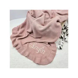 Coperta per bebè con volant morbida coperta personalizzata personalizzata per bambini/coperta per