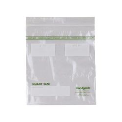 Handgards 304985462 Zipgards Zipper Seal Top Freezer Bag - 7"L x 8"W, LDPE, Zip-top, Clear, Green, & White, Case of 500