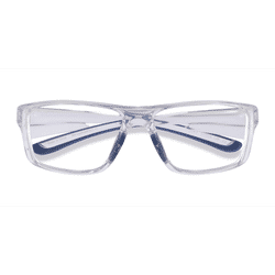Unisex s rectangle Clear Blue Plastic Prescription eyeglasses - Eyebuydirect s Buff