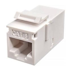 Simply45 Cat6 UTP RJ45 Keystone Coupler (White, 25-Pack) S45-3260W-25