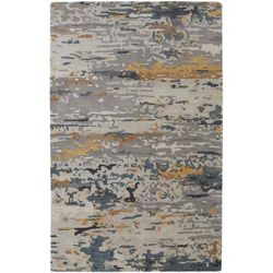 Calista Casual Abstract, Gray/Yellow/Blue, 9' x 12' Area Rug - Feizy EVER8644GRY000G00