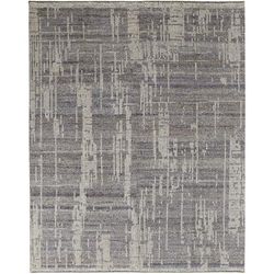 "Rheed Industrial Abstract, Gray/Ivory/Taupe, 11'-6" x 15' Area Rug - Feizy ALFR6920GRYMLTJ55"