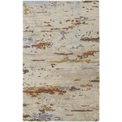 Calista Casual Abstract, Ivory/Blue/Brown, 5' x 8' Area Rug - Feizy EVER8644IVYMLTE10