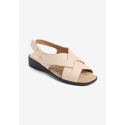 Wide Width Women's The Kaisley Sandal by Comfortview in Oyster Pearl (Size 11 W)