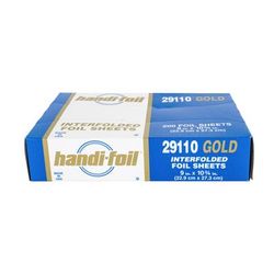Handi-Foil 29110 Foil Sheets - 9" x 10 3/4", Gold