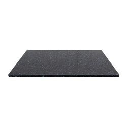 Art Marble Q40924X30 24" x 30" Rectangular Quartz Table Top - Indoor/Outdoor, Blue Galaxy, Black