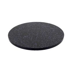 Art Marble Q40954RD 54" Round Quartz Table Top - Indoor/Outdoor, Blue Galaxy, Black