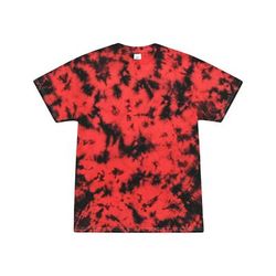 Tie-Dye 1390 Crystal Wash T-Shirt in Red/Black size Small | Cotton T1390