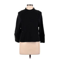 TeXTURE & THREAD Madewell Pullover Sweater: Black Tops - Women's Size Medium