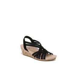 Women's Mallory Sandal by LifeStride in Black Fabric (Size 5 M)