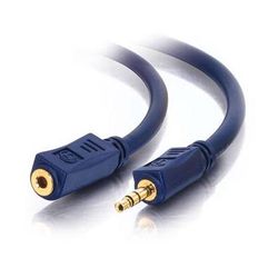 C2G Velocity 3.5mm TRS Male to Female Stereo Audio Extension Cable (12') 40609