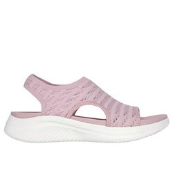 Skechers Women's Ultra Flex 3.0 - Replay Sandals | Size 5.0 | Pink | Textile | Vegan | Machine Washable