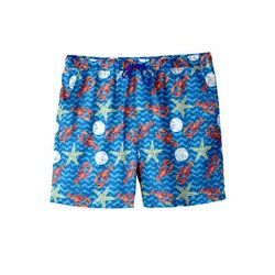 Men's Big & Tall 5" Flex Swim Trunk with Super Stretch Liner by Meekos in Lobster (Size 5XL)