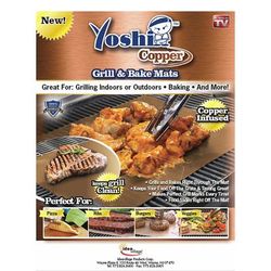 Yoshi™ Copper Grill & Bake Mats, Set of 2 by Yoshi™ in Copper