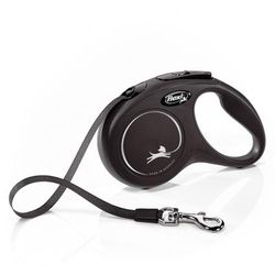 Small 5m Black New Classic flexi New Classic Dog Harness Lead