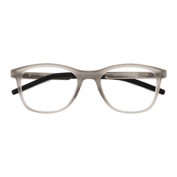 Unisex s horn Matte Crystal Gray Plastic Prescription eyeglasses - Eyebuydirect s Upward