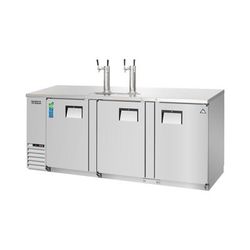 Everest Refrigeration EBD4-SS 89 1/4" Kegerator Commercial Beer Dispenser w/ 4 Keg Capacity - 4 Columns, Stainless, 115v, 2 Columns, Silver