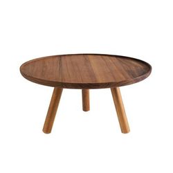 Libbey APS15621 12" Round Buffet Stand - 6"H, Acacia Wood, Brown