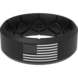 Groove Life Men's Edge Hero Ring, Black/Black White Flag SKU - 109736